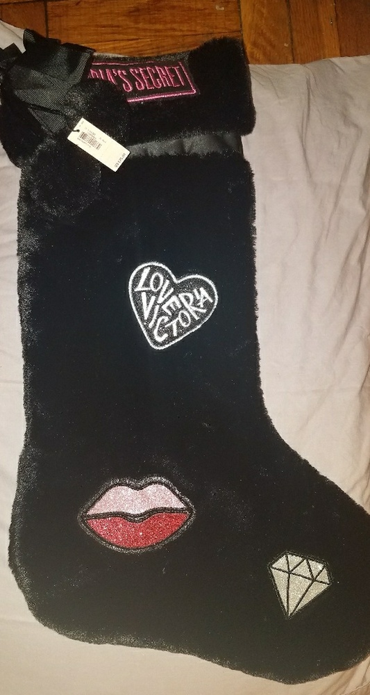Victoria's secret faux fur Christmas stocking